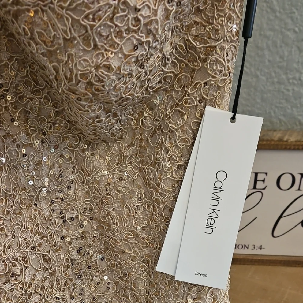 Elegant Calvin Klein One-Shoulder Dress NWT - Picture 4 of 5